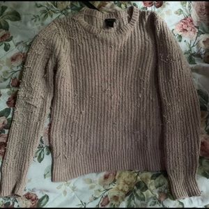 cozy faded pink sweater